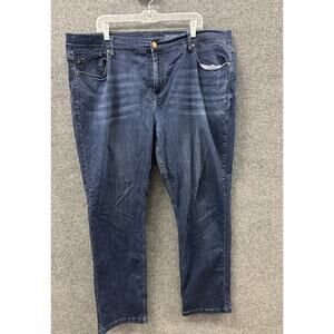 Mugsy Men's Jeans Size 42x32 Fultons Dark Wash Stretch Mid Rise Denim Blue